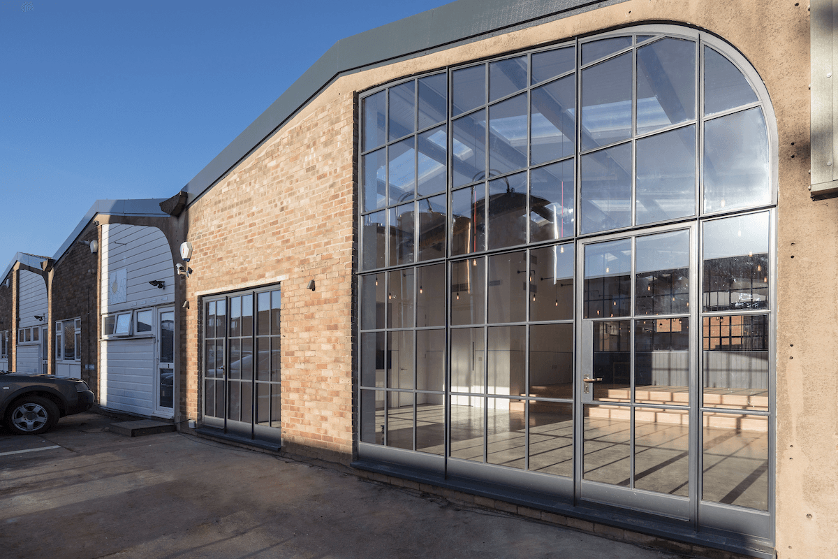 Steel doors for commercial space