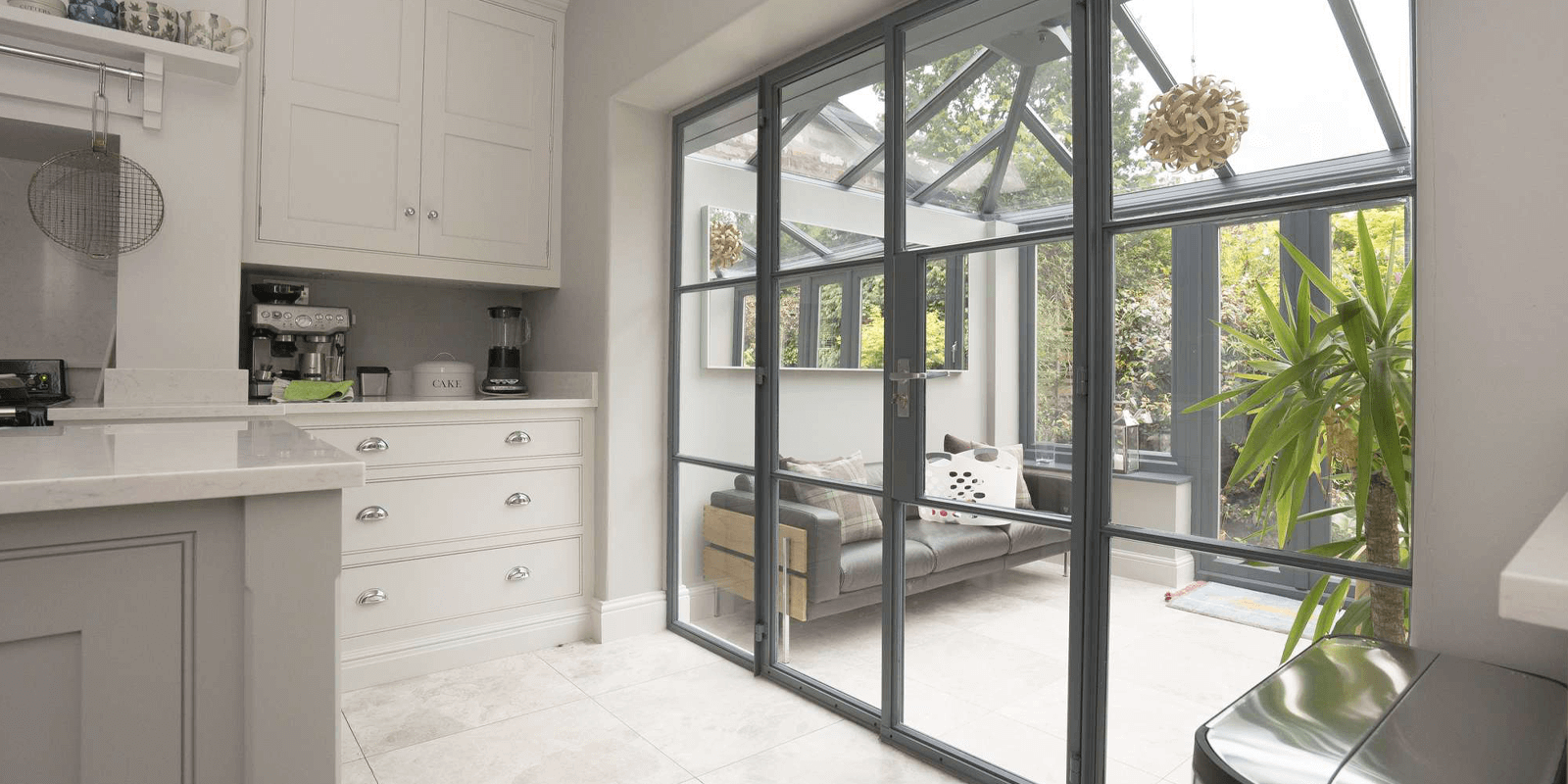 Internal french door leading to the conservatory