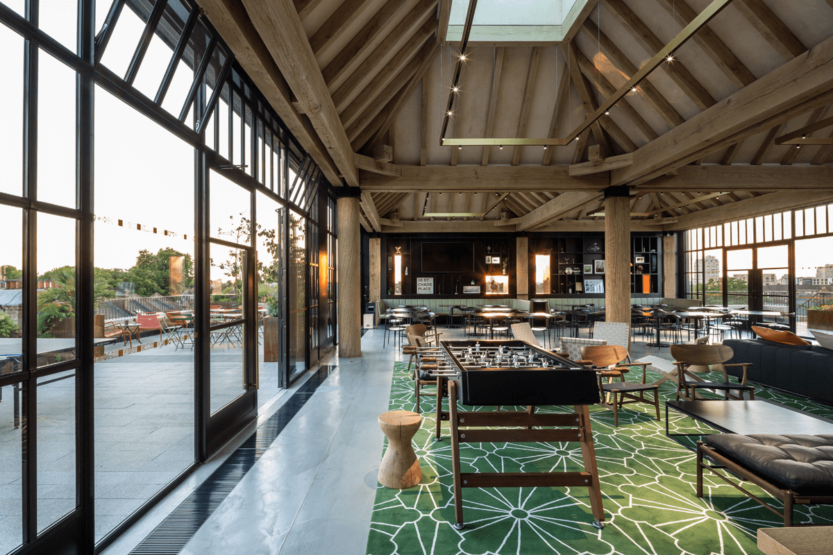 Sliding doors for commercial space