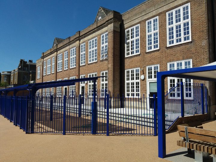 White steel windows for Durants School