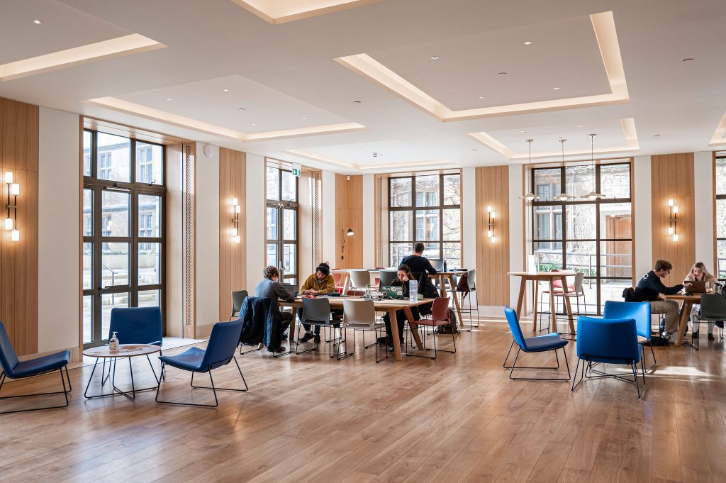 Black steel windows in Oxford for Trinity College