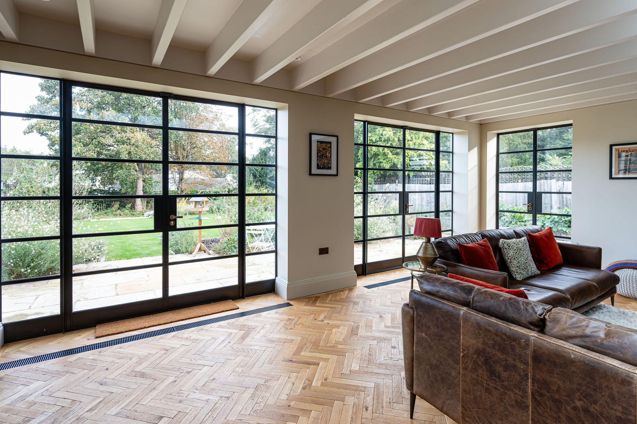 Dual french steel windows