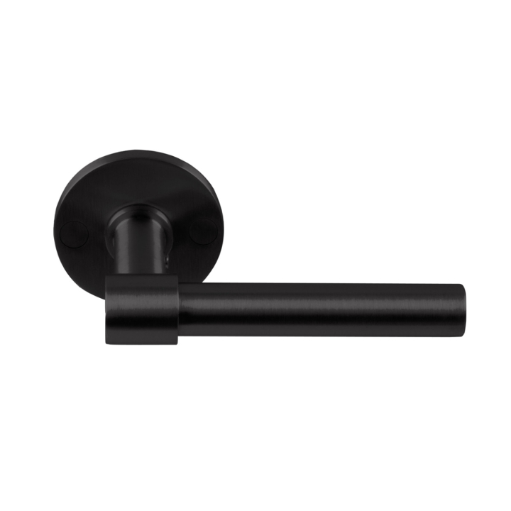 formani one door handles on rose pvd satin black