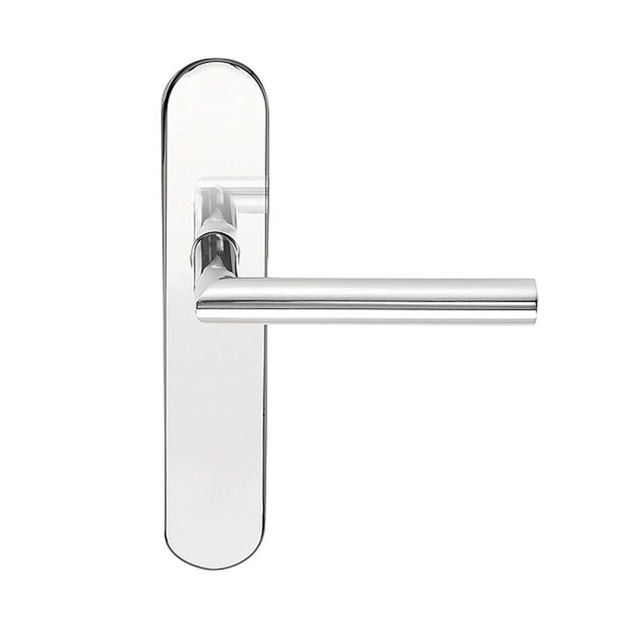 formani basics door handle on plate polished stainless steel