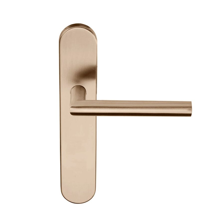 formani basics door handle on plate pvd light bronze