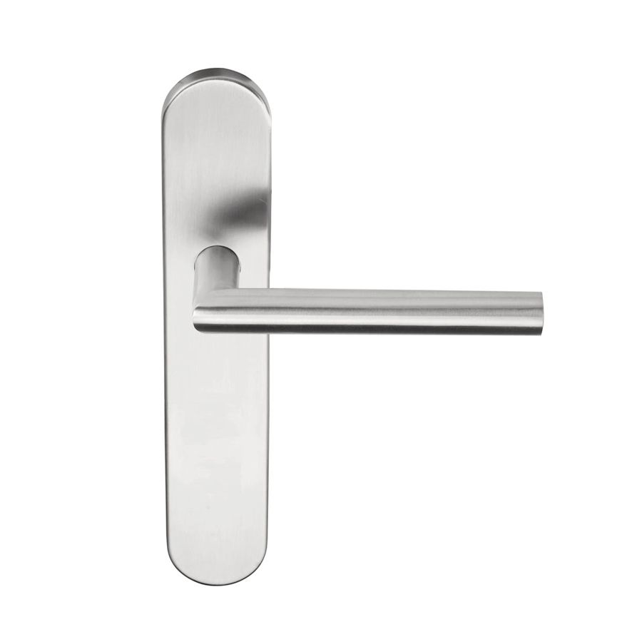 formani basics door handle on plate satin stainless steel