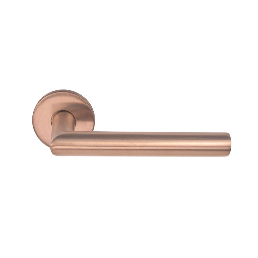 formani basics door handle on rose pvd satin bronze