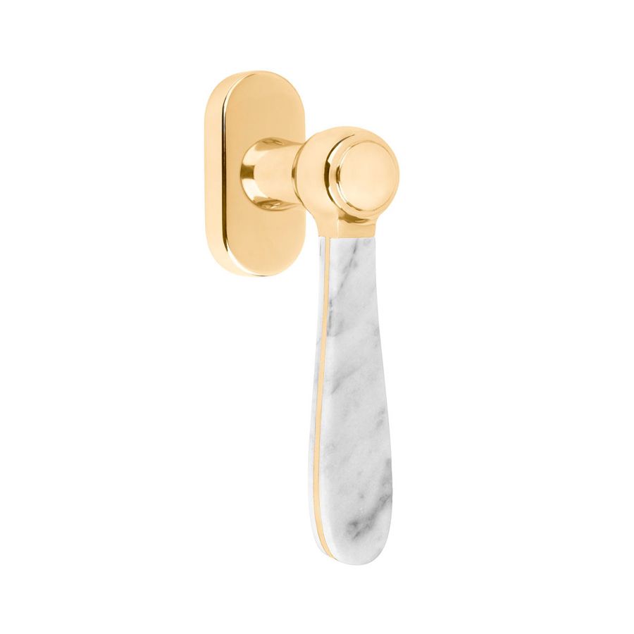 formani bosco tilt and turn window handle brass unlacquered _ carrara marble