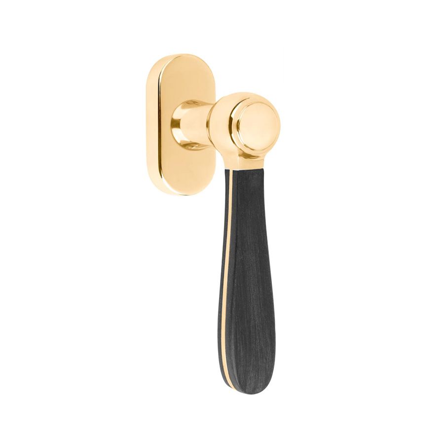 formani bosco tilt and turn window handle brass unlacquered _ satin black
