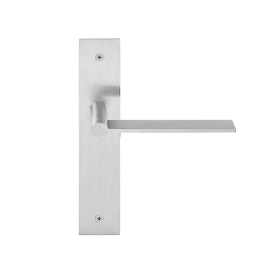 formani edgy door handle on plate satin stainless steel