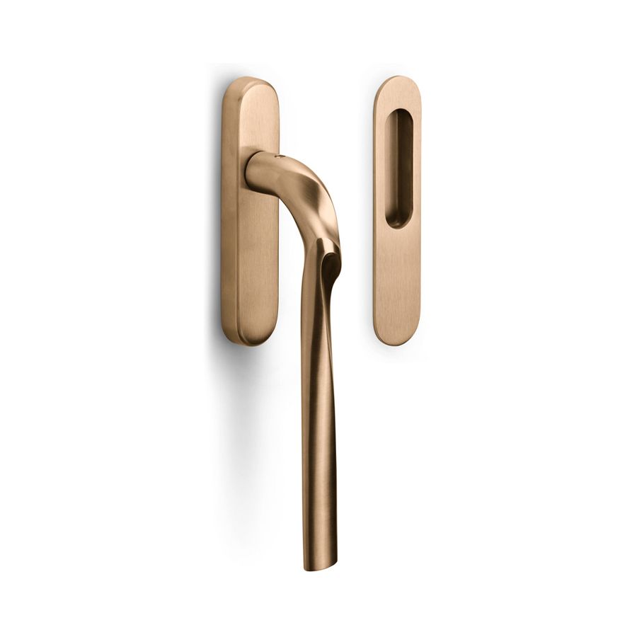 formani eleez sliding door handle pvd light bronze