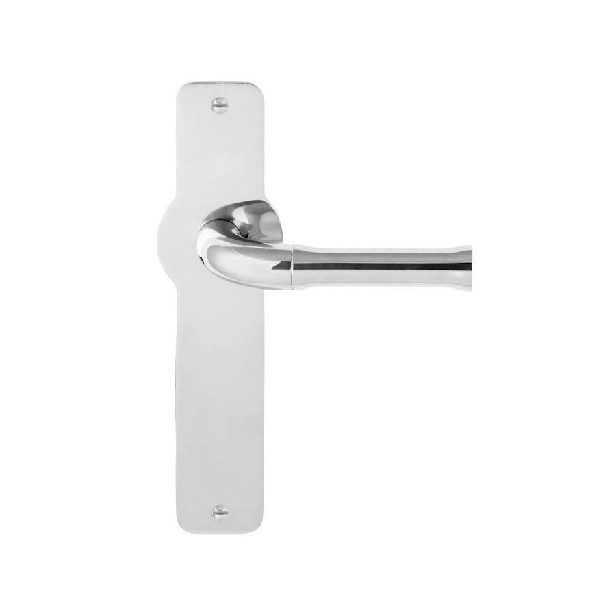 formani nour door handle on plate polished stainless steel