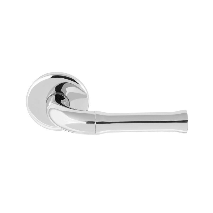 formani nour door handle on rose polished stainless steel