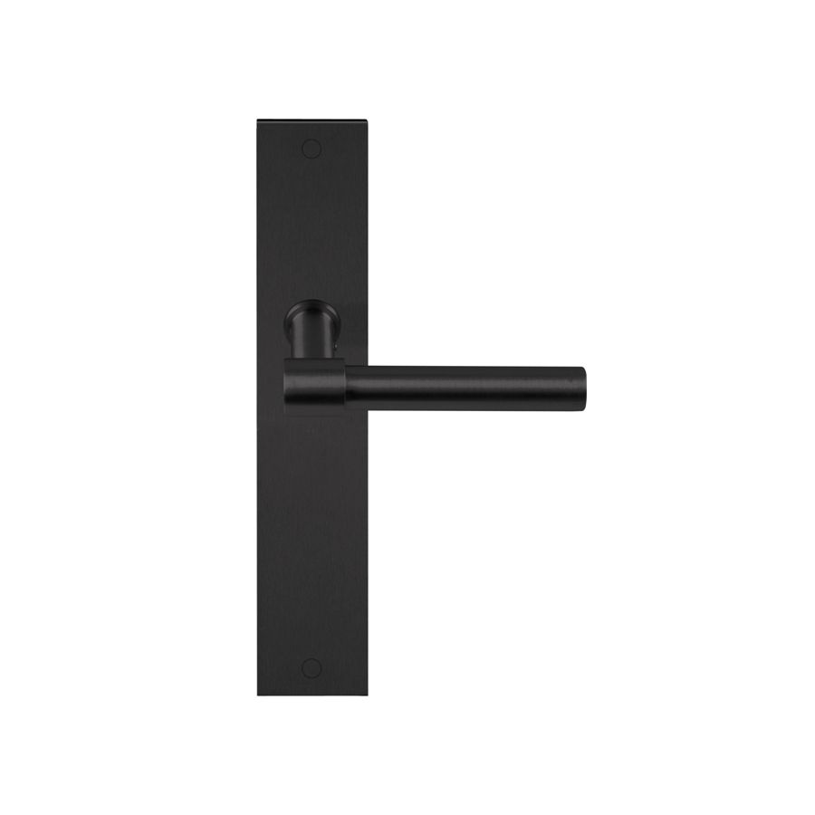 formani one door handles on plate pvd satin black