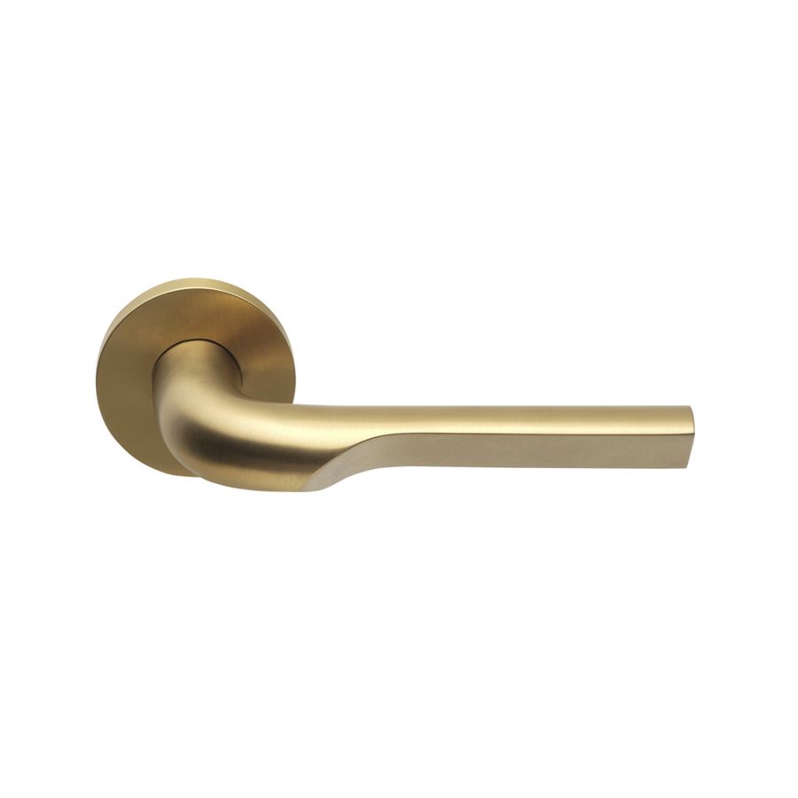 formani rivio door handle on rose pvd satin gold